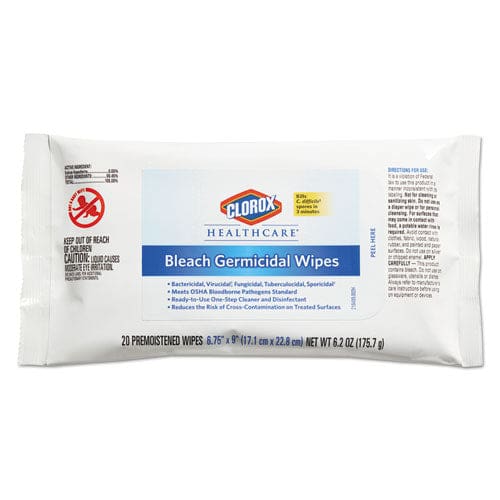 Clorox Healthcare Bleach Germicidal Wipes 6 X 5 Unscented 150/canister 6 Canisters/carton - School Supplies - Clorox® Healthcare®