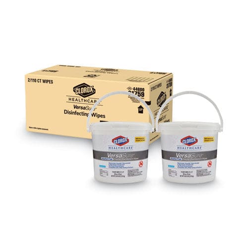 Clorox Healthcare Versasure Cleaner Disinfectant Wipes 1-ply 12 X 12 White 110/bucket 2/carton - School Supplies - Clorox® Healthcare®