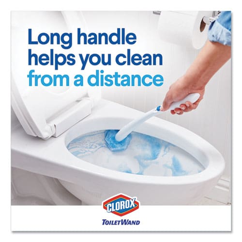 Clorox Toiletwand Disposable Toilet Cleaning System: Handle Caddy And Refills White 6/carton - Janitorial & Sanitation - Clorox®