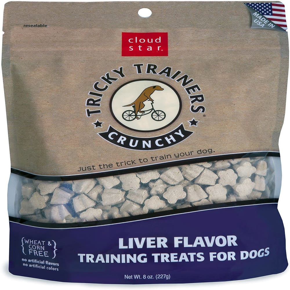 Cloud Star Crunchy Tricky Trainers Liver Flavor Dog Treats 8-Oz. Bag - Pet Supplies - Cloud Star