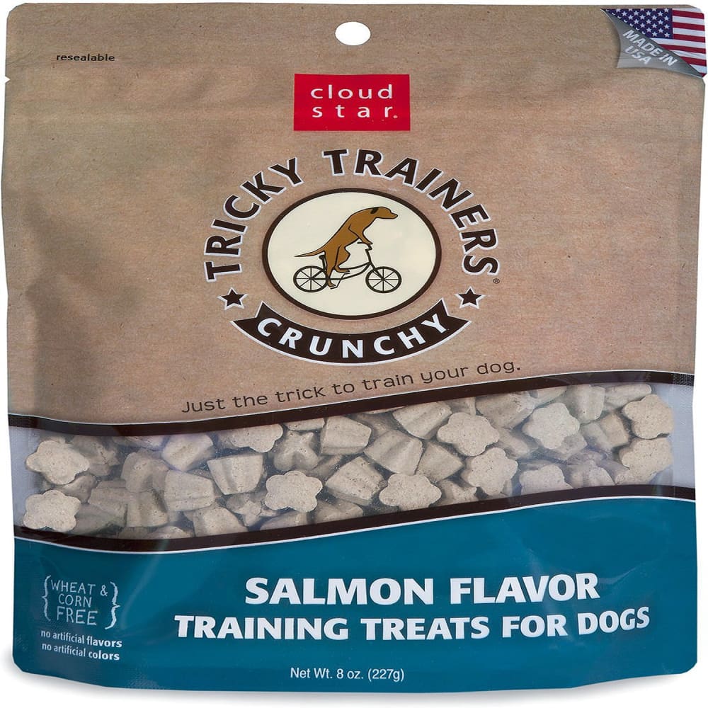 Cloud Star Crunchy Tricky Trainers Salmon Flavor Dog Treats 8-Oz. Bag - Pet Supplies - Cloud Star
