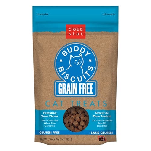 Cloud Star Grain-Free Buddy Biscuits With Tempting Tuna Cat Treats 3-Oz. Bag - Pet Supplies - Cloud Star