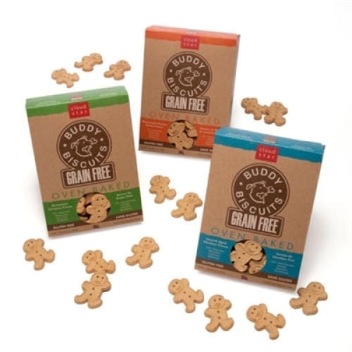 Cloud Star Grain-Free Oven Baked Buddy Biscuits With Homestyle Peanut Butter Dog Treats 14-Oz. Box - Pet Supplies - Cloud Star