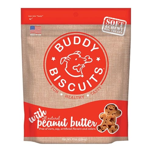 Cloud Star Grain-Free Soft and Chewy Buddy Biscuits With Homestyle Peanut Butter Dog Treats 5-Oz. Bag - Pet Supplies - Cloud Star