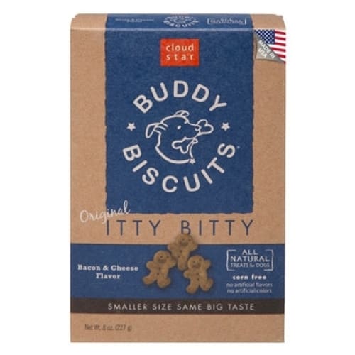 Cloud Star Original Itty Bitty Buddy Biscuits With Bacon and Cheese Dog Treats 8-Oz. Box - Pet Supplies - Cloud Star