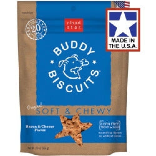 Cloud Star Original Soft and Chewy Buddy Biscuits With Bacon and Cheese Dog Treats 20-Oz. Bag - Pet Supplies - Cloud Star