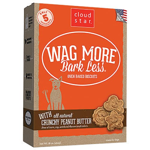 Cloud Star Wagmore Dog Baked Crunchy Peanut Butter 3Lb - Pet Supplies - Cloud Star