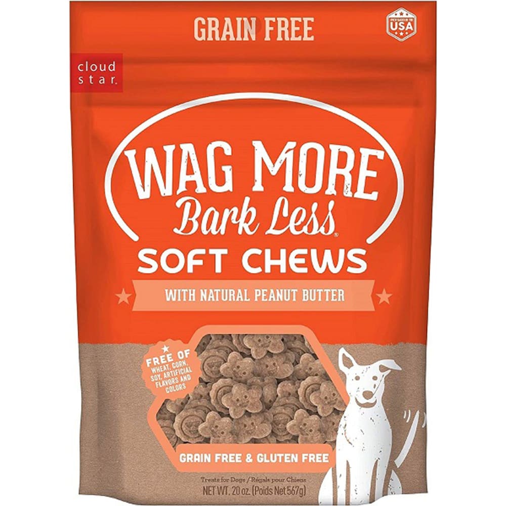 Cloud Star Wagmore Dog Grain Free Soft and Chewy Peanut Butter 20oz. - Pet Supplies - Cloud Star