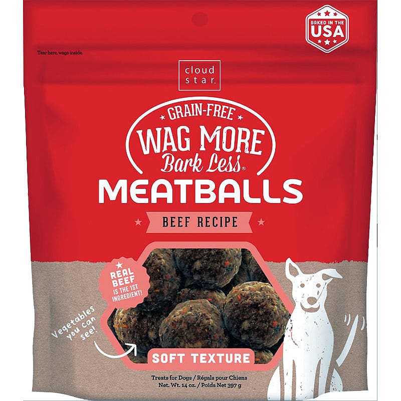 Cloud Star Wagmore Dog Meatball Grain Free Beef 14Oz - Pet Supplies - Cloud Star