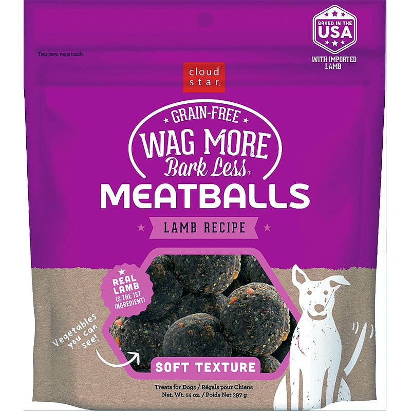 Cloud Star Wagmore Dog Meatball Grain Free Lamb 14Oz - Pet Supplies - Cloud Star