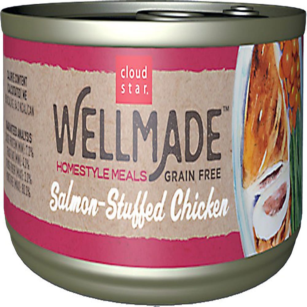 Cloud Star Wellmade Homestyle Meals Salmon-Stuffed Chicken Recipe Grain-Free Canned Dog Food 3.5Oz - Pet Supplies - Cloud Star