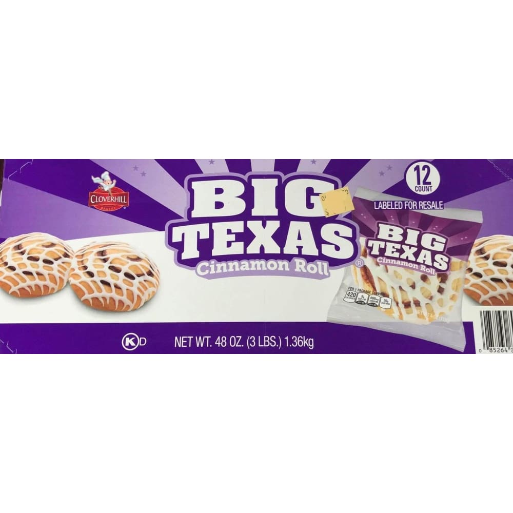 Cloverhill Big Texas Cinnamon Rolls (4 oz. roll, 16 ct.) - ShelHealth.Com