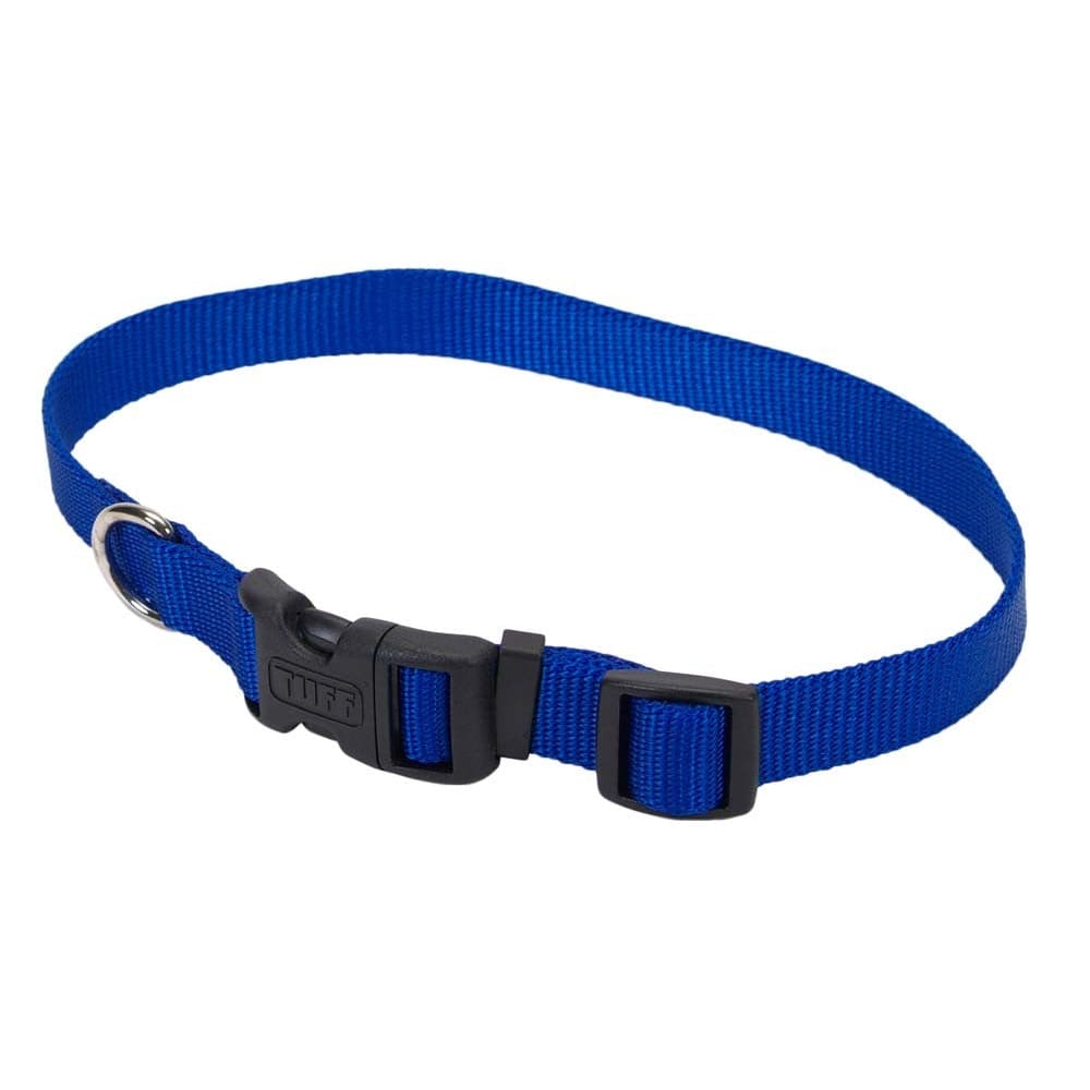 Coastal Adjustable Nylon Dog Collar with Plastic Buckle Blue 3/4 in x 14-20 in - Pet Supplies - Coastal