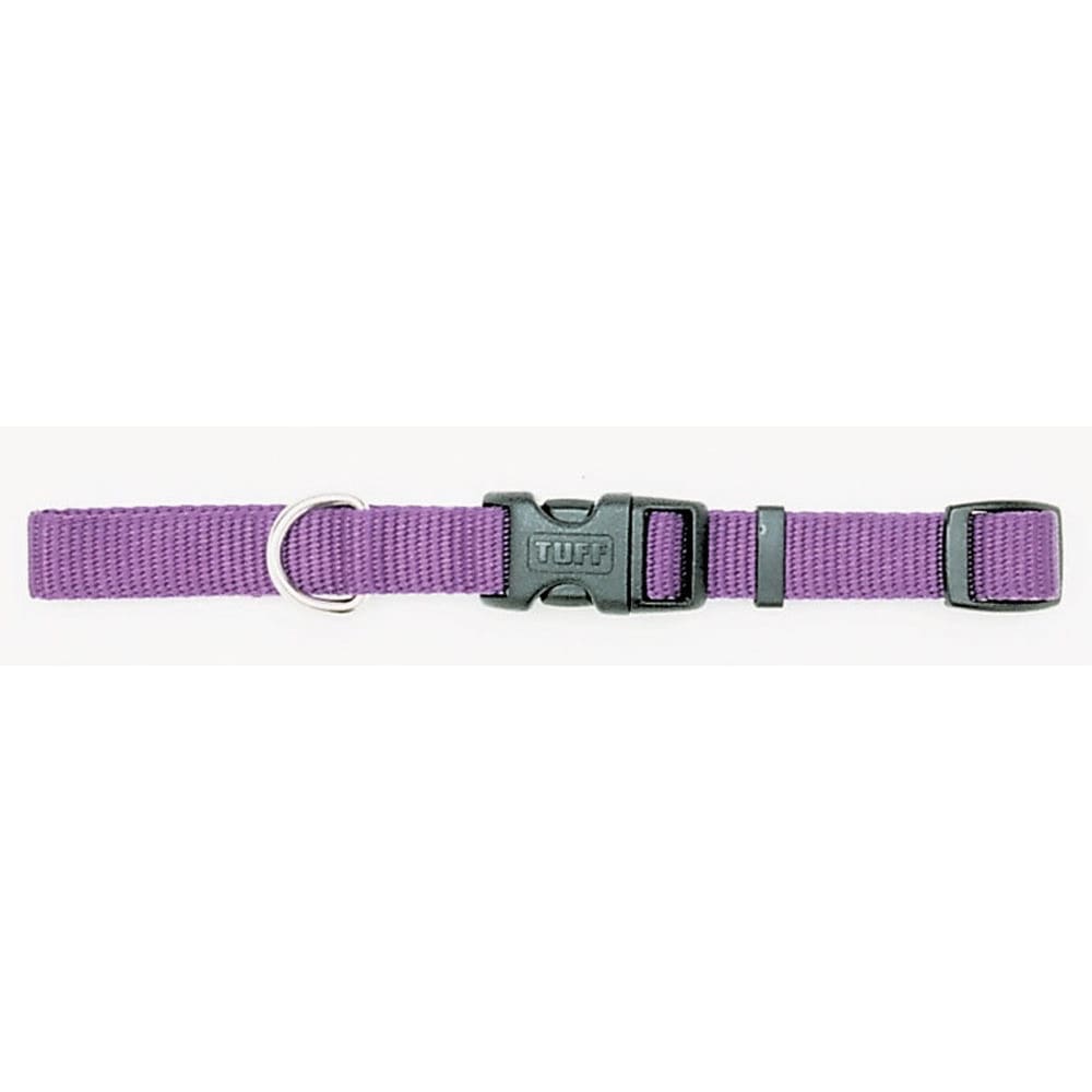 Coastal Adjustable Nylon Dog Collar with Plastic Buckle Purple 3/4 in x 14-20 in - Pet Supplies - Coastal