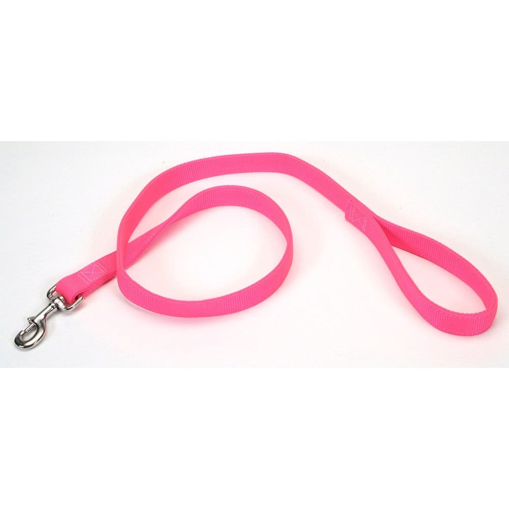Coastal Double-Ply Nylon Dog Leash Neon Pink 1 in x 4 ft - Pet Supplies - Coastal