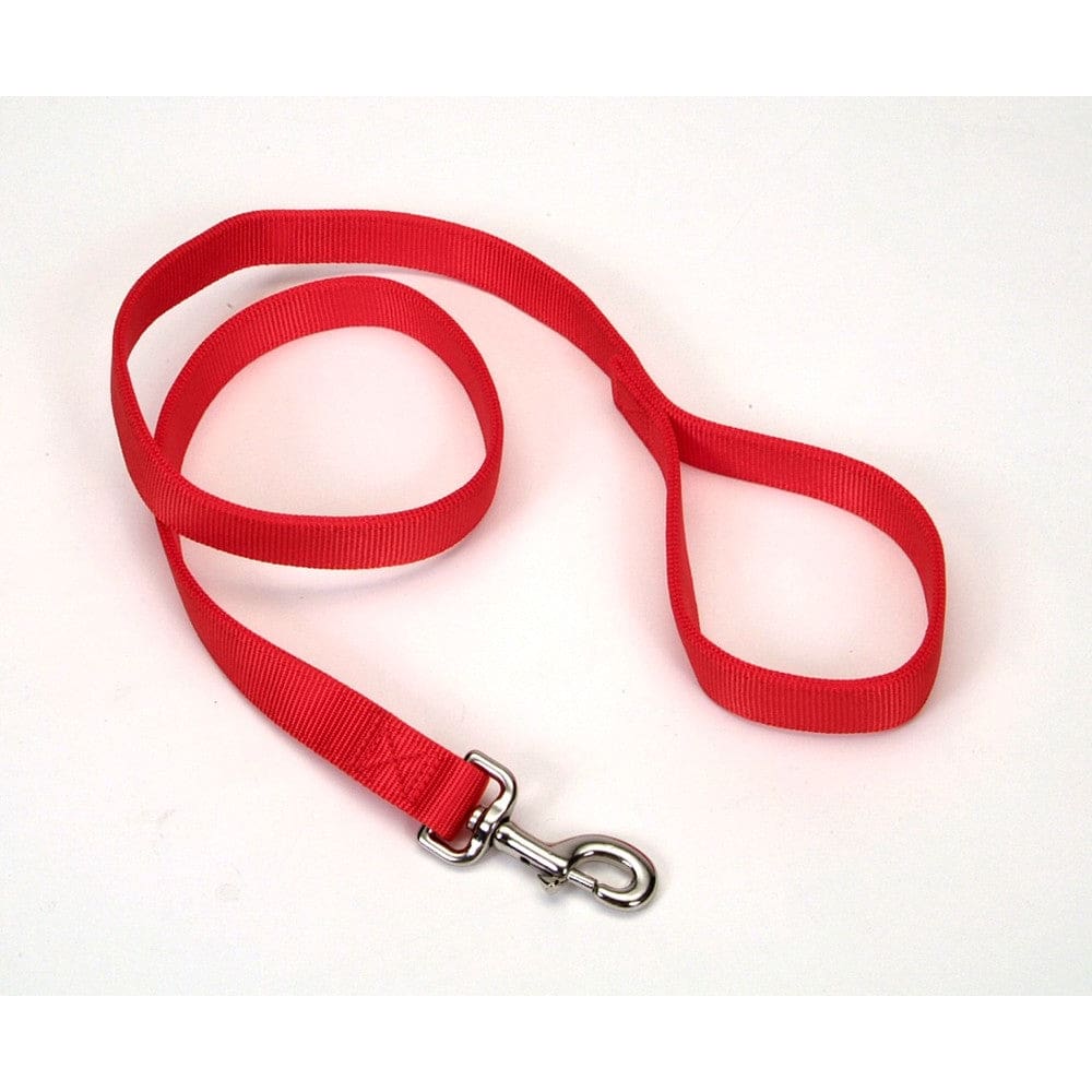 Coastal Double-Ply Nylon Dog Leash Red 1 in x 4 ft - Pet Supplies - Coastal