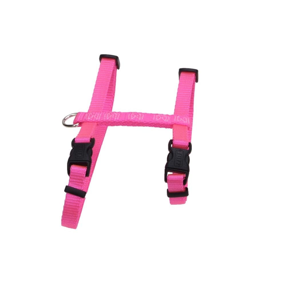 Coastal Figure H Adjustable Nylon Cat Harness Neon Pink 3/8 in x 10-18 in - Pet Supplies - Coastal