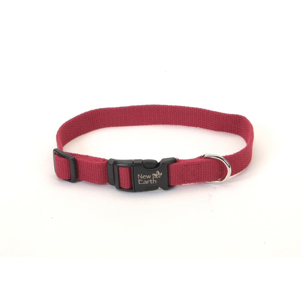 Coastal New Earth Soy Soy Adjustable Dog Collar Cranberry 5/8 In X 8-12 In - Pet Supplies - Coastal