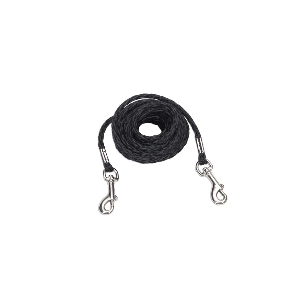 Coastal Poly Petite Dog Tie Out Black 5/32 in x 10 ft - Pet Supplies - Coastal