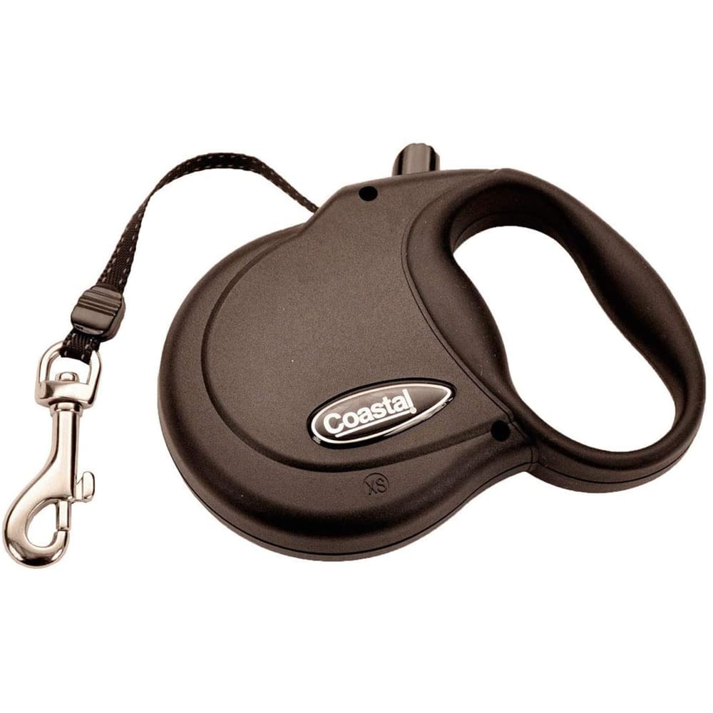 Coastal Retractable Dog Leash Black 12 ft Extra-Small - Pet Supplies - Coastal