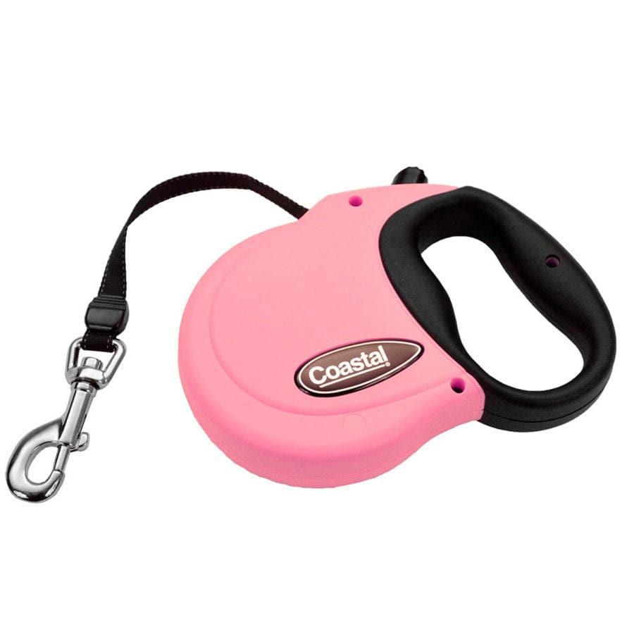 Coastal Retractable Dog Leash Pink 16 ft Medium - Pet Supplies - Coastal