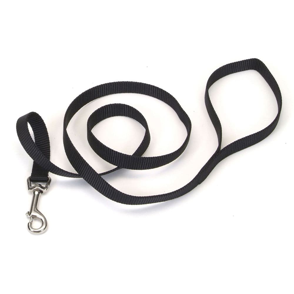 Coastal Single-Ply Nylon Dog Leash Black 3/4 in x 6 ft - Pet Supplies - Coastal