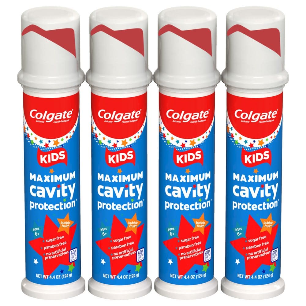 Colgate Kids Toothpaste Pump Maximum Cavity Protection Bubble Fruit (4.4 oz. 4 pk.) - Oral Care - Colgate Kids