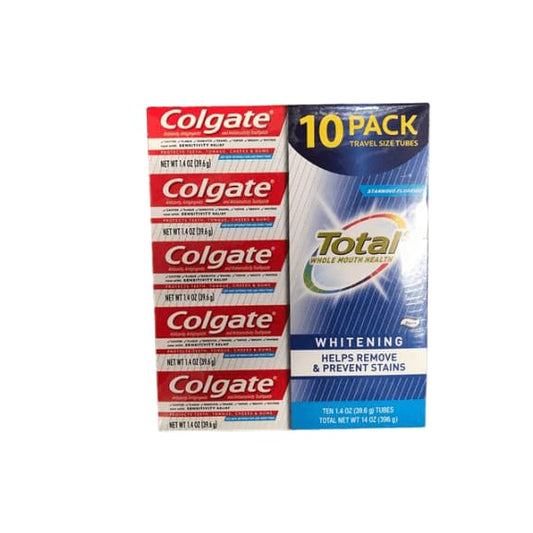 Colgate Total Whitening, 10 x 1.4 oz. - ShelHealth.Com