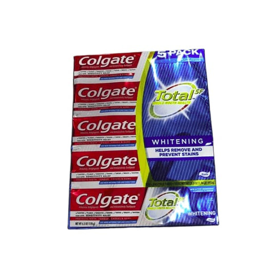 Colgate Total Whitening Gel Toothpaste - 6.3 ounce (5 Pack) - ShelHealth.Com