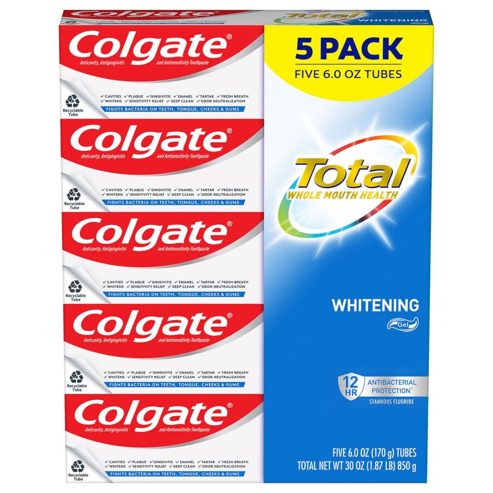 Colgate Total Whitening Gel Toothpaste (6 oz. 5 pk.) - Oral Care - Colgate Total