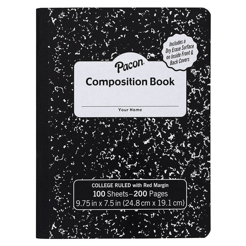 College Comp Book with Dry Erase Blk (Pack of 10) - Note Books & Pads - Dixon Ticonderoga Co - Pacon