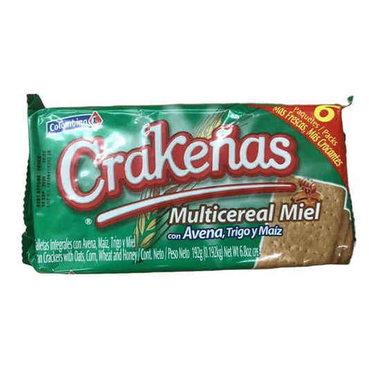 Colombina Crakenas Multicereal Miel Crackers, 6.8 oz - ShelHealth.Com