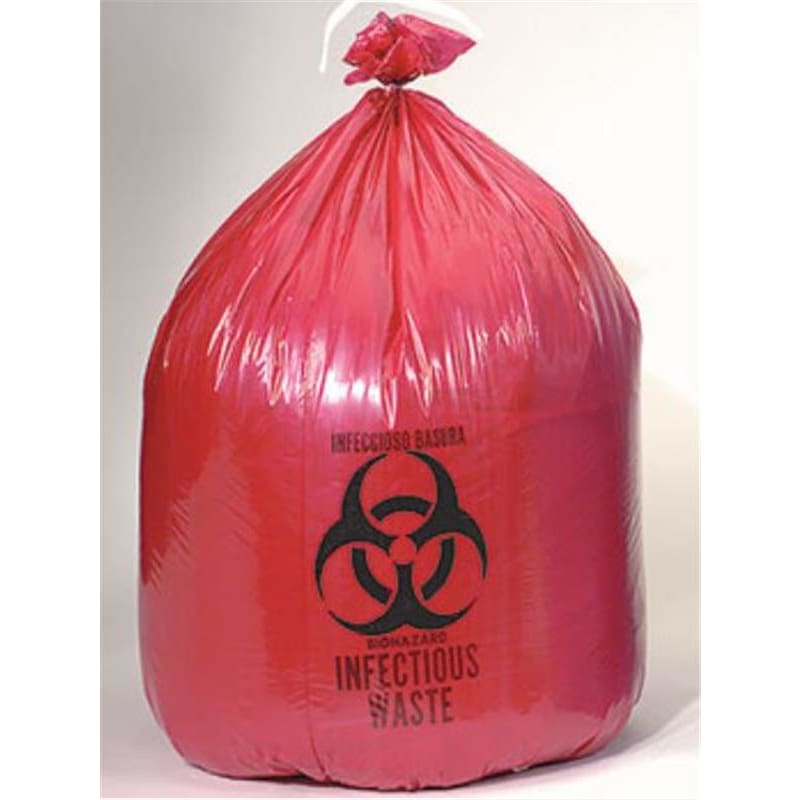 Colonial Bag Biohazard Bag 24 X 24 1.2G 10Gal Red C250 - HouseKeeping >> Liners and Bags - Colonial Bag