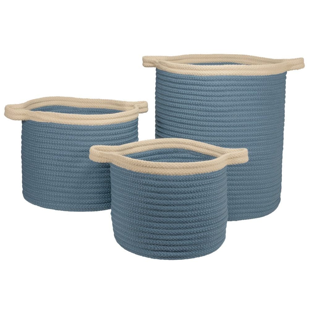 Colonial Mills Blue Banded Basket Set of 3 - Storage Supplies - Colonial Mills