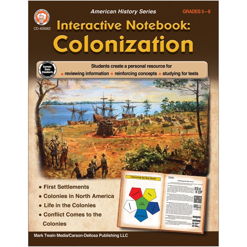 Colonization Resrce Book Grades 5-8 Interactive Notebook (Pack of 6) - History - Carson Dellosa Education