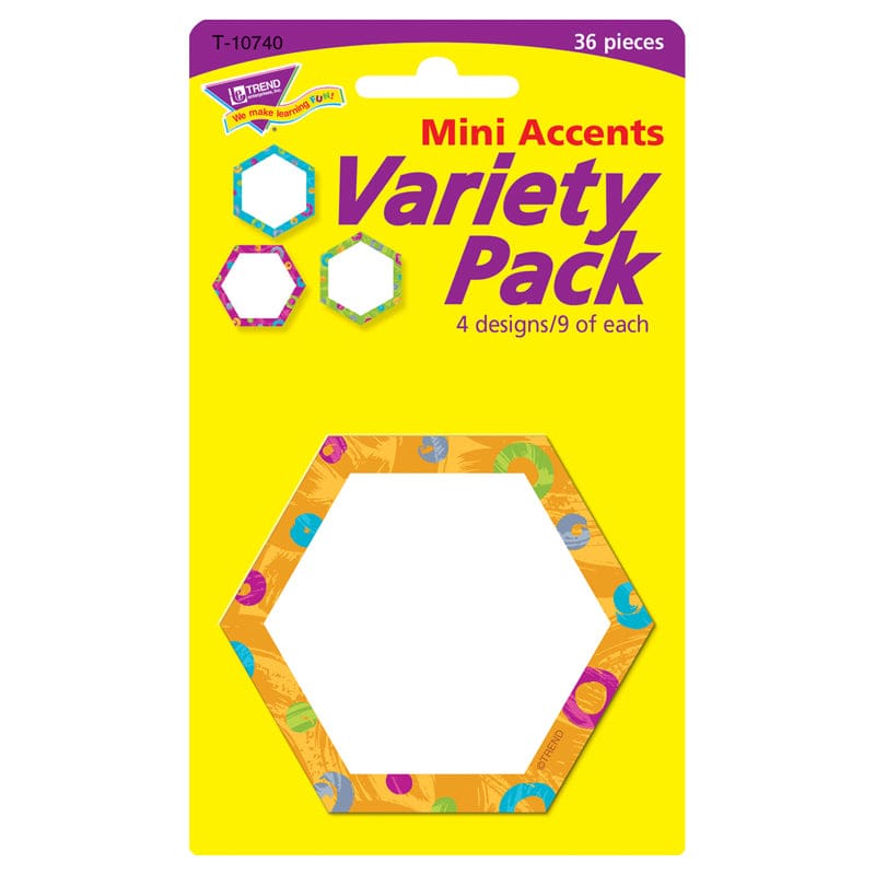 Color Harm Hexa-Swirls Mini Accents Variety Pack (Pack of 10) - Accents - Trend Enterprises Inc.