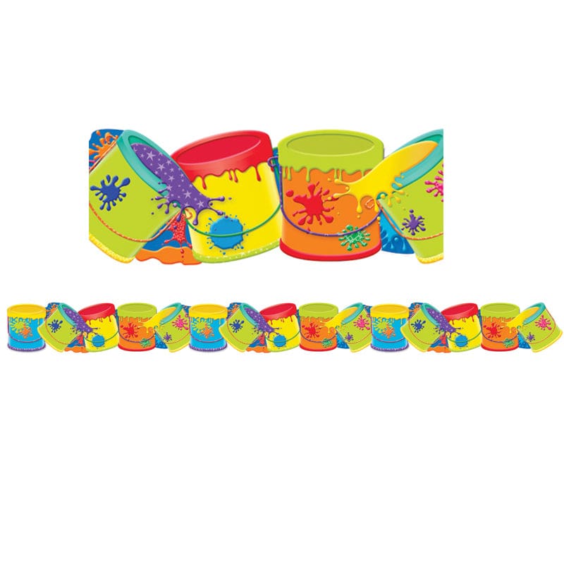 Color My World Paint Buckets Deco Trim (Pack of 10) - Border/Trimmer - Eureka