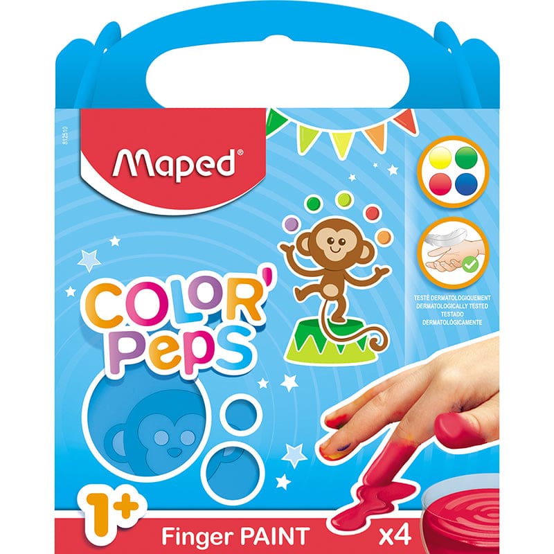 Color Peps Finger Paint 4 Colors (Pack of 3) - Paint - Maped Helix Usa