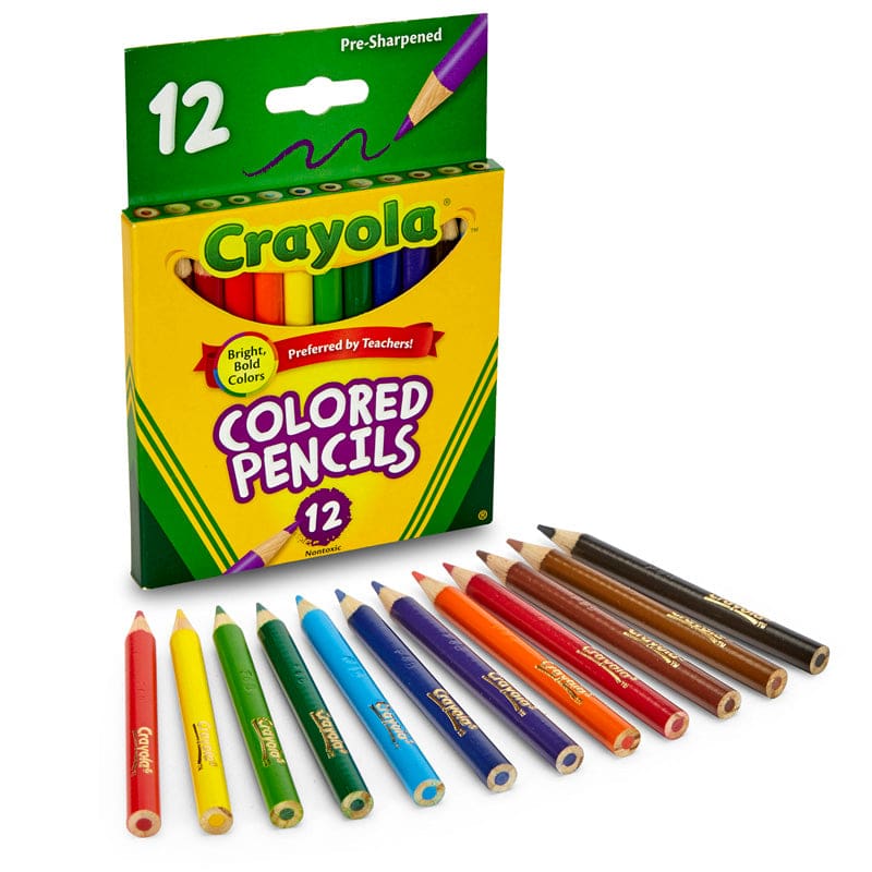 Colored Pencils 12Ct Half Length (Pack of 12) - Colored Pencils - Crayola LLC