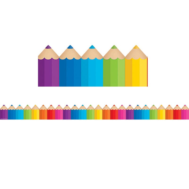 Colored Pencils Die Cut Border Trim (Pack of 10) - Border/Trimmer - Teacher Created Resources