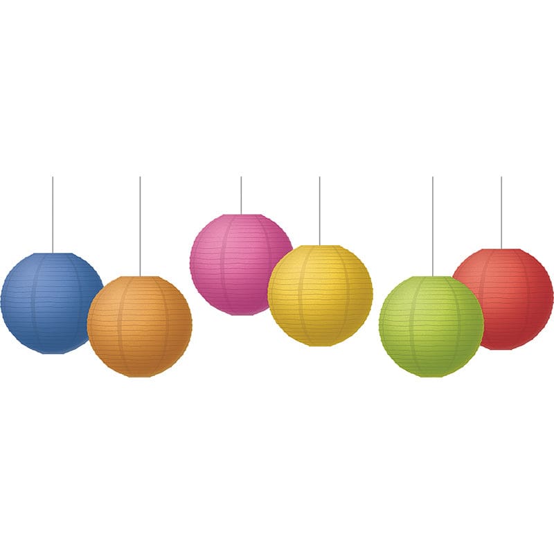 Colorful 8In Hanging Paper Lanterns (Pack of 6) - Accents - Teacher Created Resources
