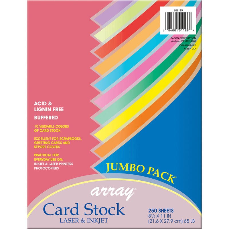 Colorful Card Stck Assrtmnt 10 Clrs 250 Sheets - Card Stock - Dixon Ticonderoga Co - Pacon
