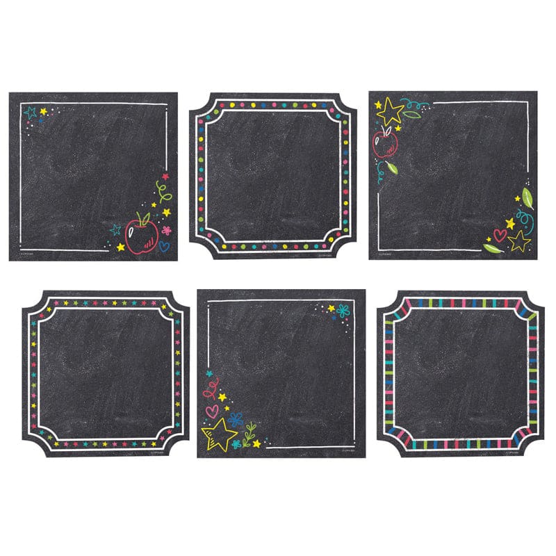 Colorful Chalk Cards 6In Cut Outs Designer (Pack of 6) | ShelHealth