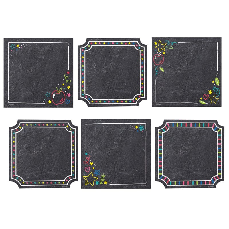 Colorful Chalk Cards 6In Cut Outs Designer (Pack of 6) - Accents - Creative Teaching Press