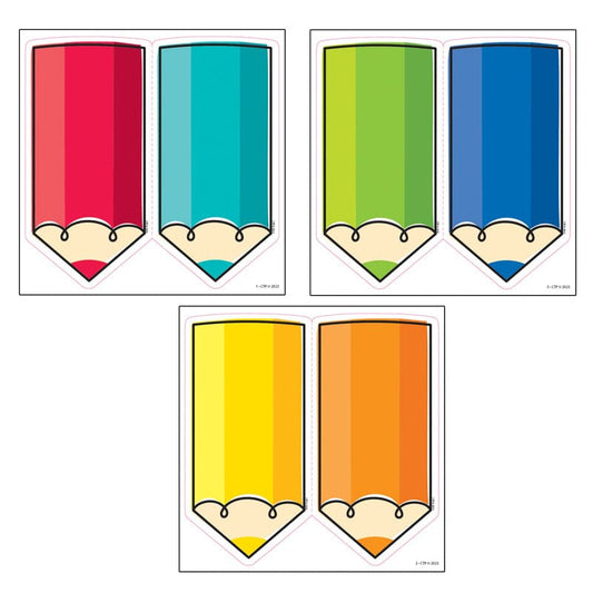 Colorful Doodle Pencils 6In Cut Out (Pack of 6) - Accents - Creative Teaching Press