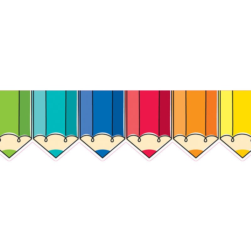 Colorful Doodle Pencils Ez Border (Pack of 8) - Border/Trimmer - Creative Teaching Press