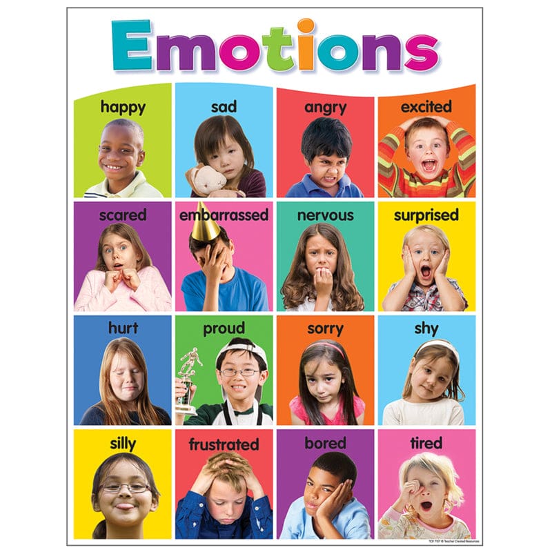 Colorful Emotions Chart (Pack of 12) - Classroom Theme - Teacher Created Resources