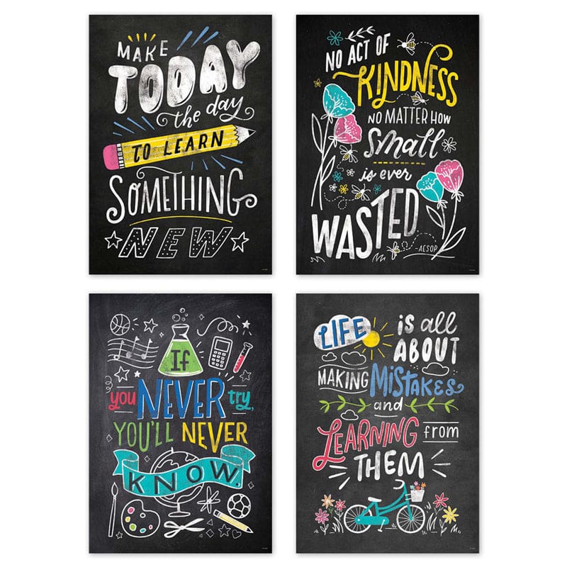 Colorful Inspiration 4 Poster Pack Inspire U (Pack of 2) - Motivational - Creative Teaching Press