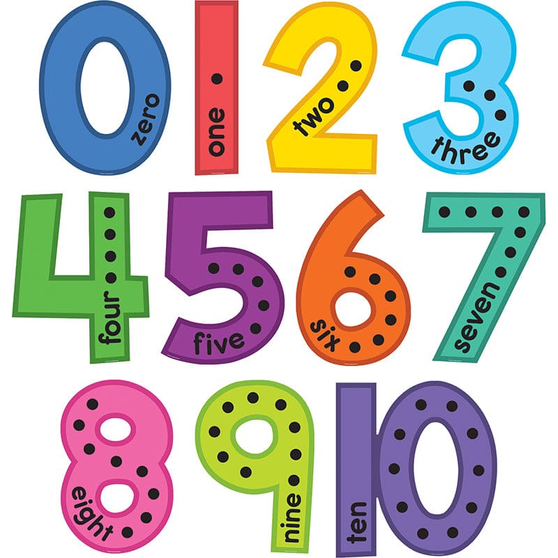 Colorful Jumbo Numbers Bb St (Pack of 3) - Classroom Theme - Teacher Created Resources