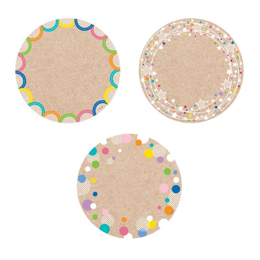 Colorful Kraft Cards 6In Cut Outs Designer (Pack of 6) - Accents - Creative Teaching Press